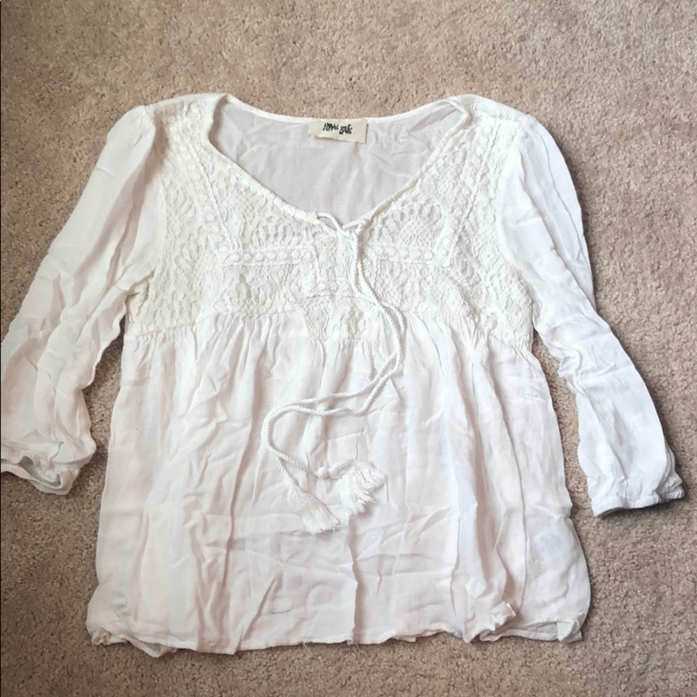 White boho top
